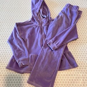90 Degree Purple Velour Hoodie and Jogger Set Size M 5/6